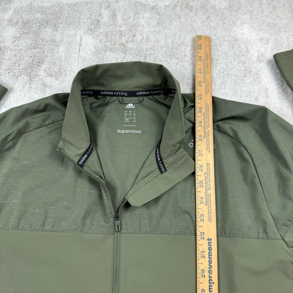 Adidas supernova storm running jacket men’s XL Olive‎ Green full zip activewear